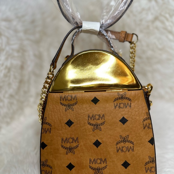 NWOT MCM Mini Stark Pushlock Bag - Picture 7 of 12